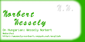 norbert wessely business card